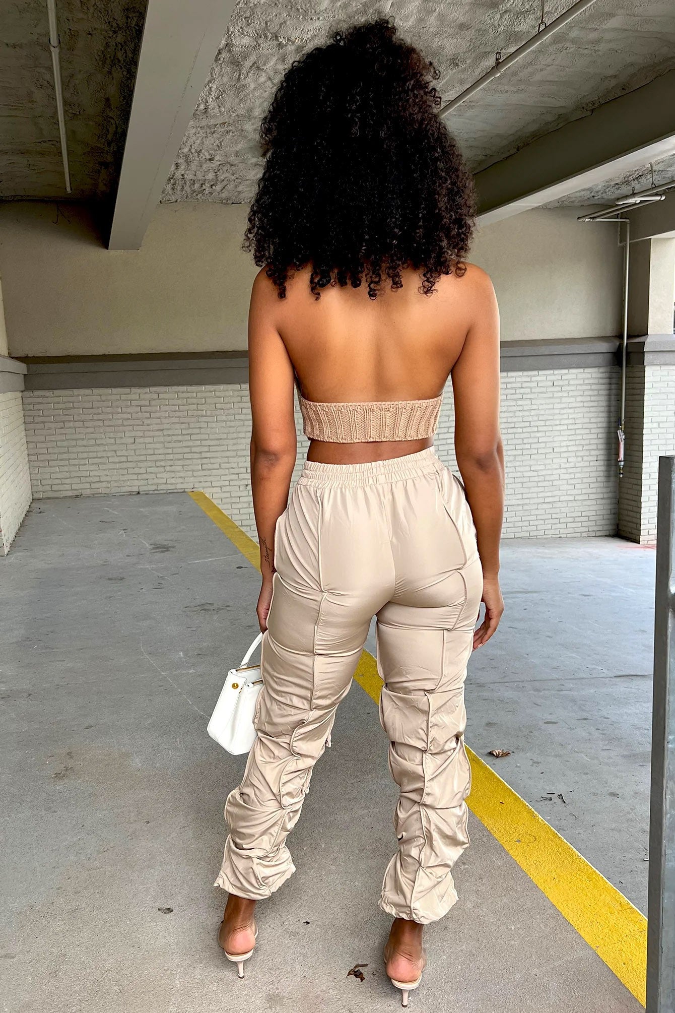 Noir Satin Sculpt Joggers