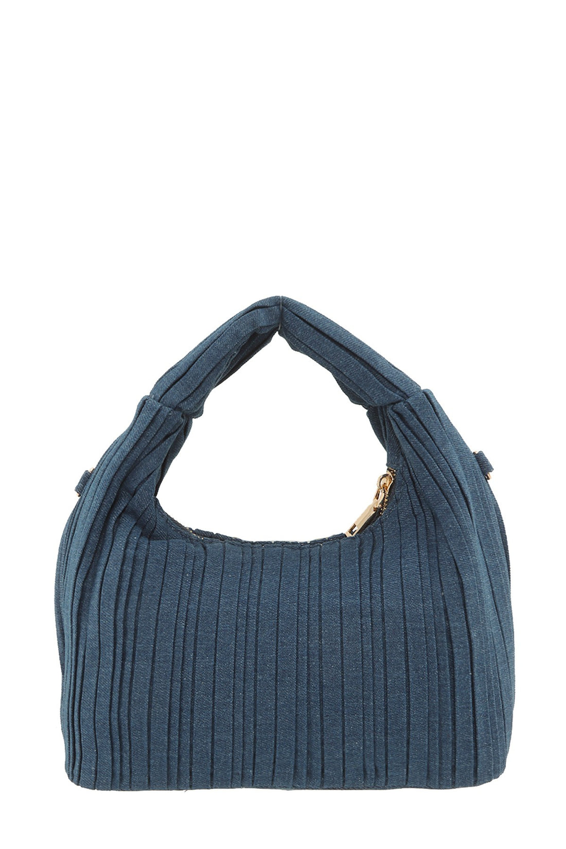 Textured Denim With Handle Crossbody Bag