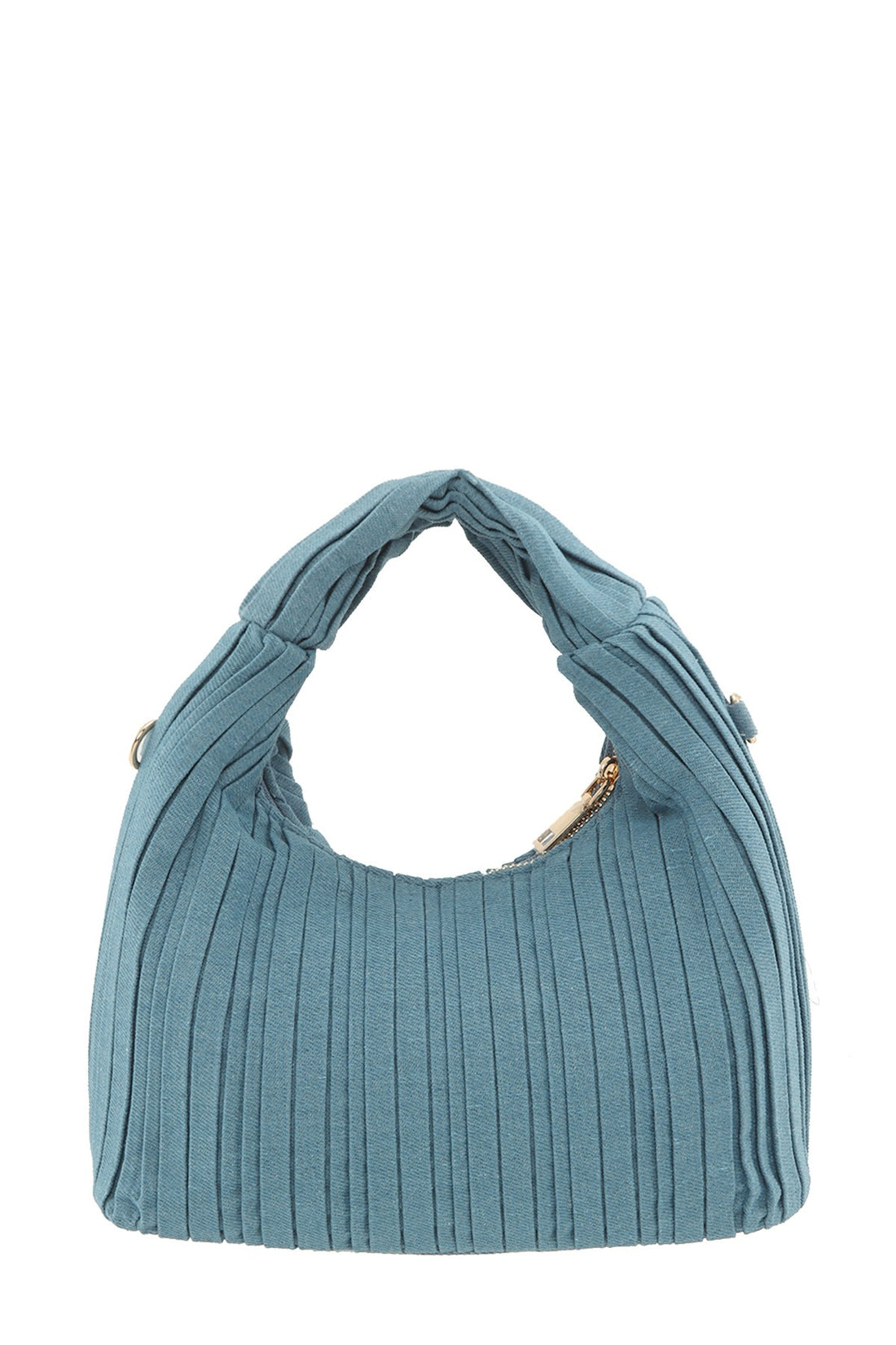Textured Denim With Handle Crossbody Bag