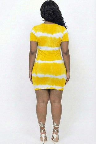 Plus Size Tie-Dye Midi Dress