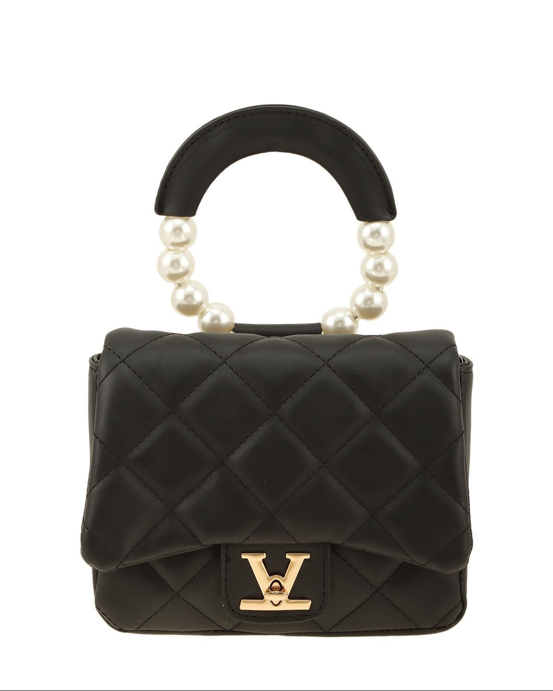 Pearl Handle Quilted Mini Bag