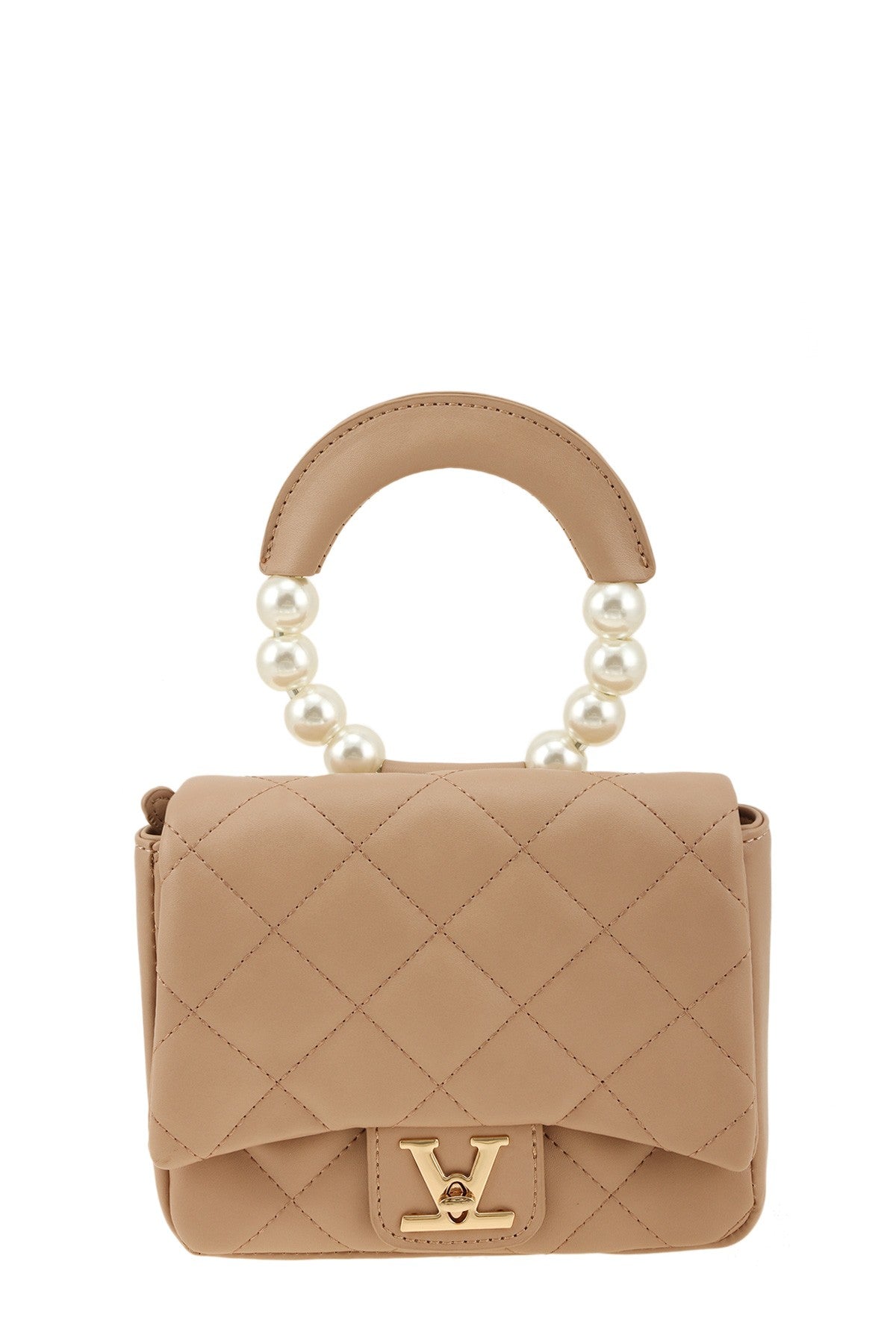 Pearl Handle Quilted Mini Bag
