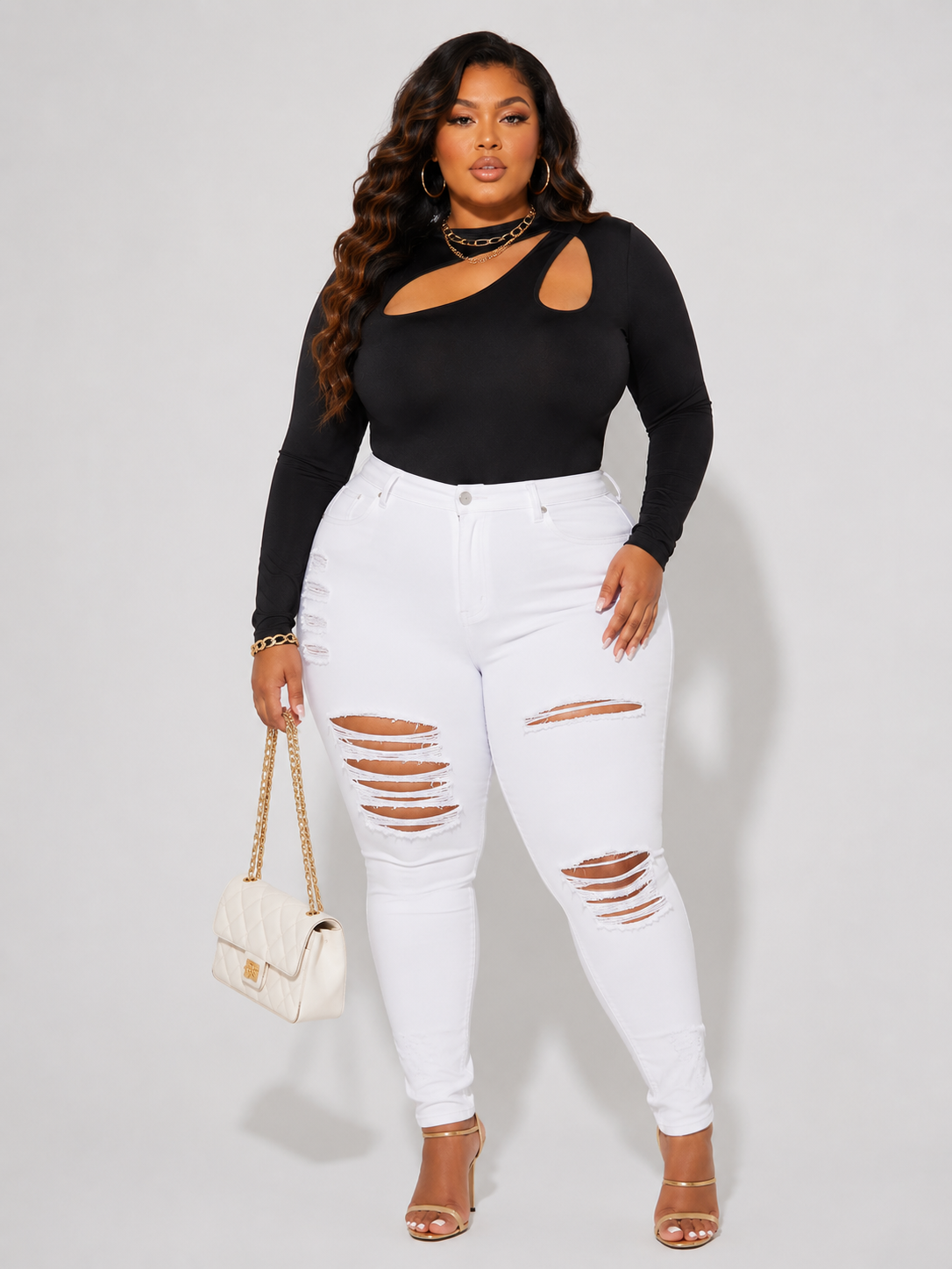 Long Sleeve Cut Out Bodysuit