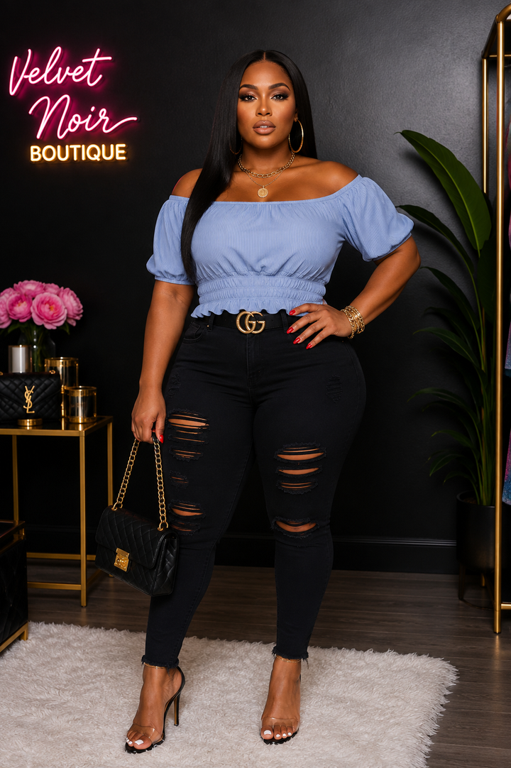 Plus Puff Sleeve Top