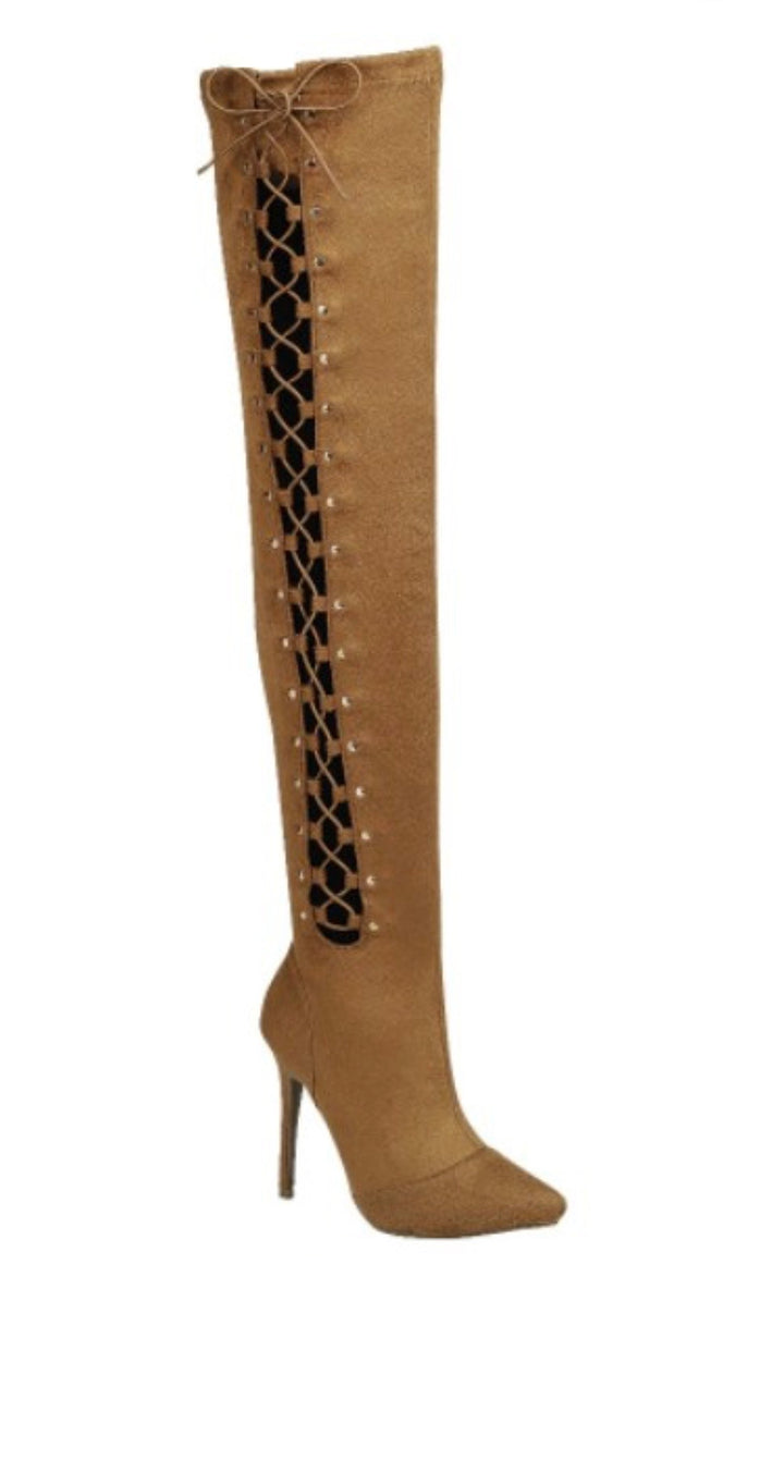 Lace Me Up Thigh High Boots