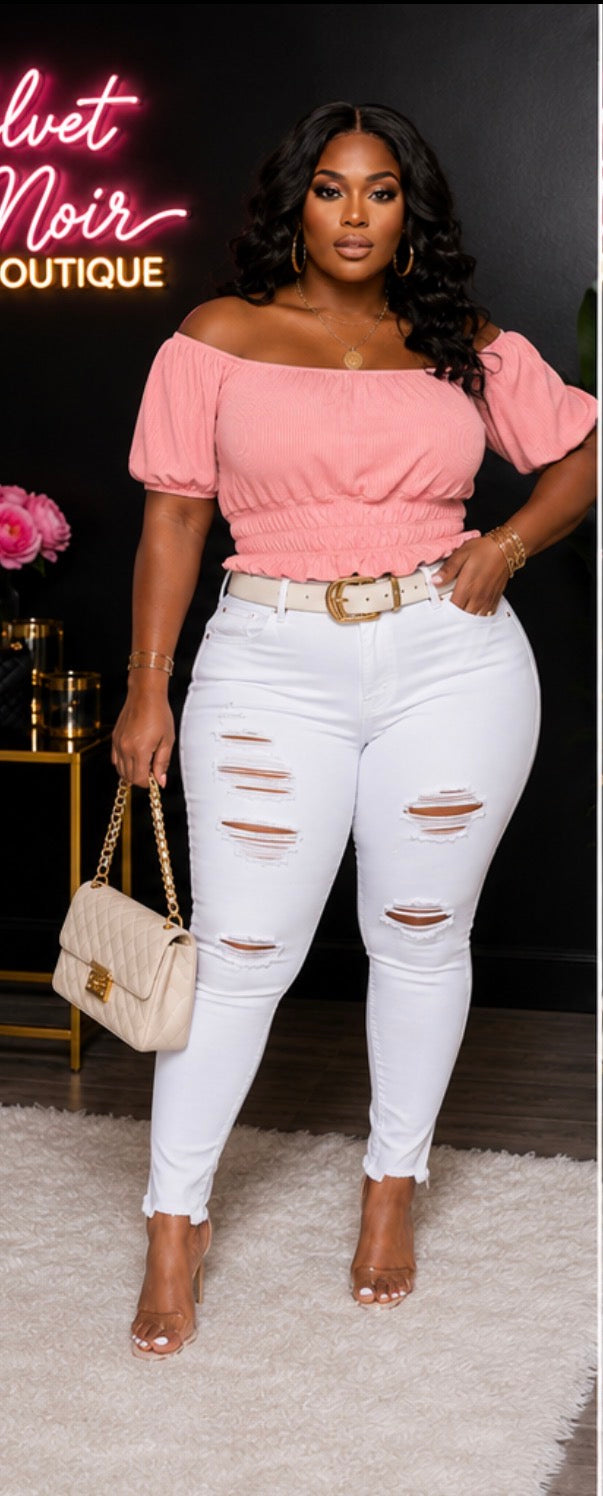 Plus Puff Sleeve Top