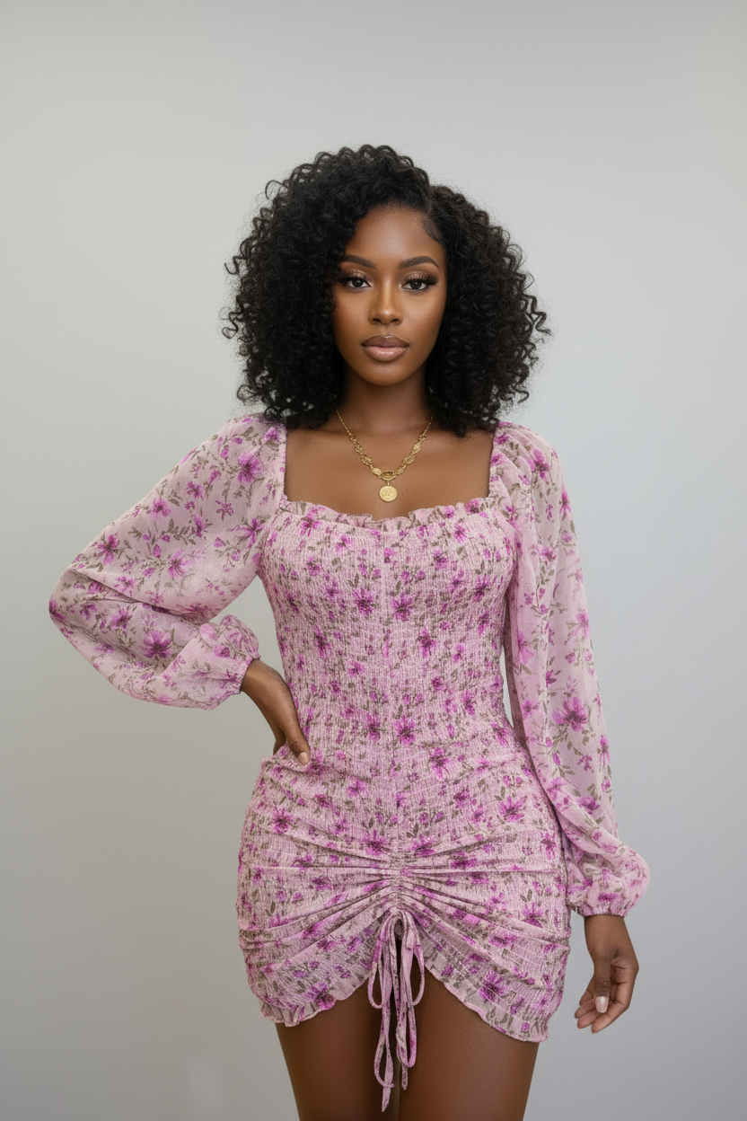 Spring into Summer Dress - Grey Background